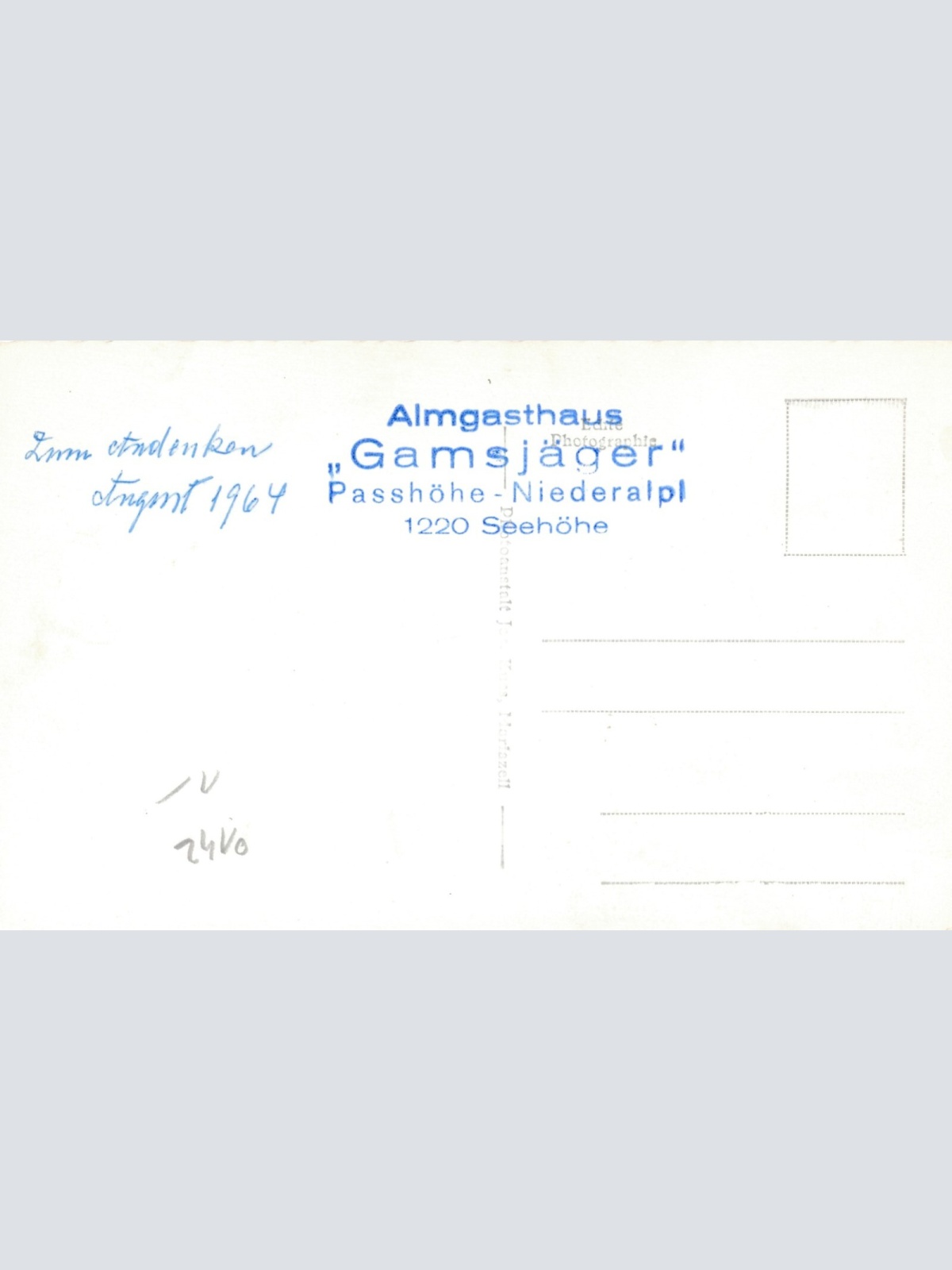 AK aus Niederalpl mit Gasthaus Gamsjäger Steiermark Ansichtskarte (13176)