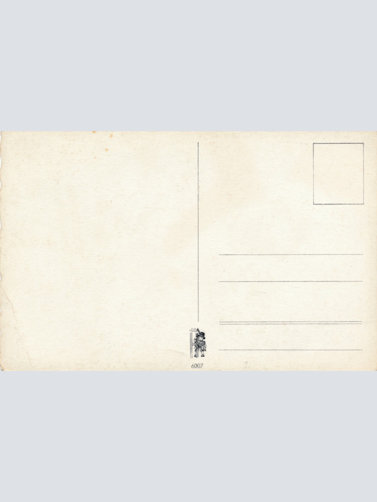 Motiv - Karte vom Nikolo Nikolaus mit Kind am Rücken (11343)