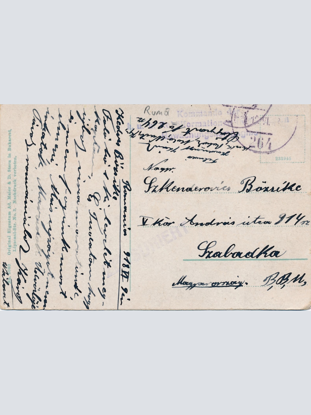 AK aus Bukarest Catacuzino - Palast Rumänien Ansichtskarte (12549)