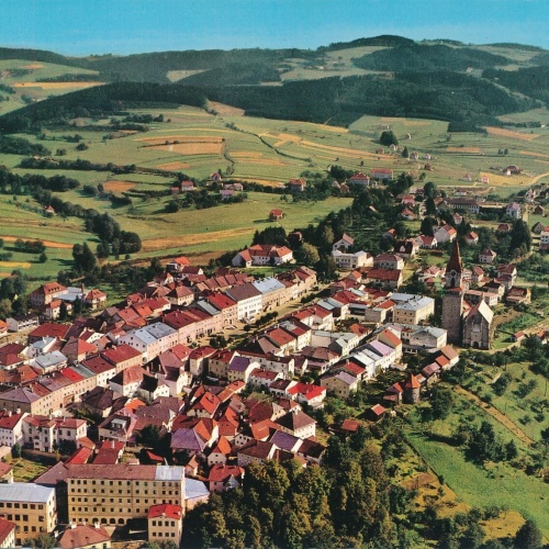 AK aus Haslach Oberösterreich Fliegerfoto Ansichtskarte (J389)