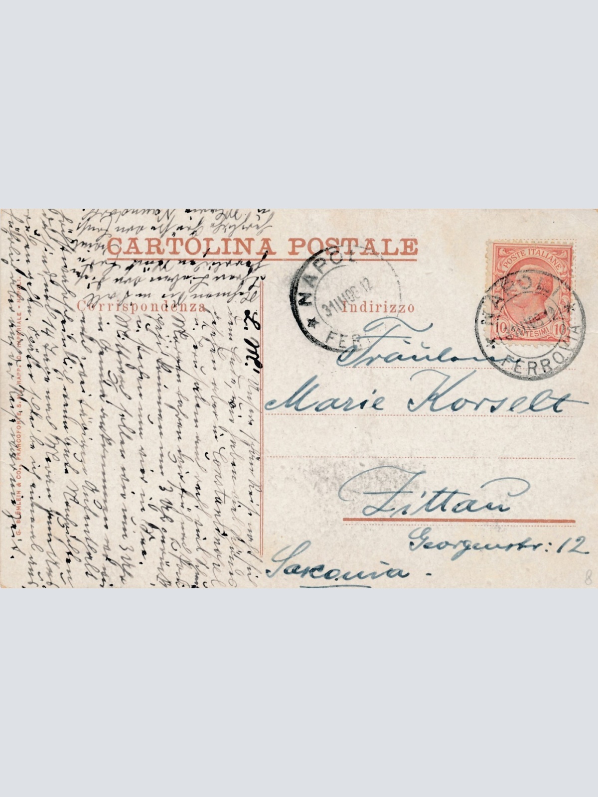 AK aus Napoli da Villa Patrizi al Vomera Italien Ansichtskarte (13442)