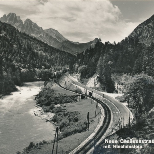 AK von der neuen Gesäusestrasse Steiermark Ansichtskarte (13049)