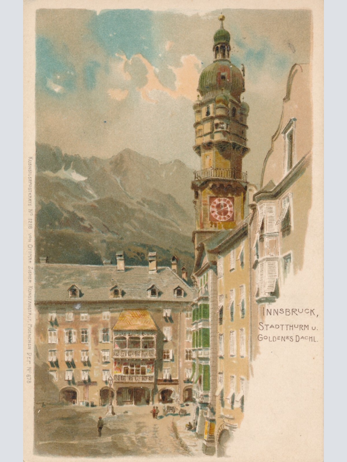 AK aus Innsbruck Goldenes Dachl mit Statthurm Tirol Ansichtskarte (13438)