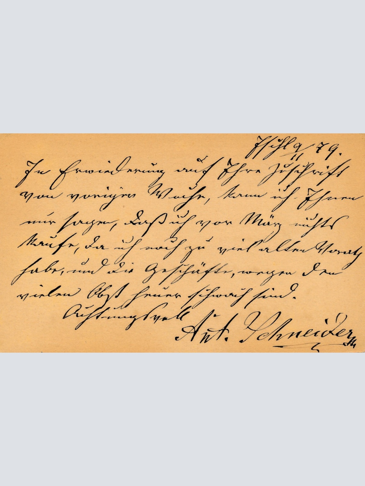 2 Kreuzer - Ganzsachen - Karte 1879 aus Ischl (12998)