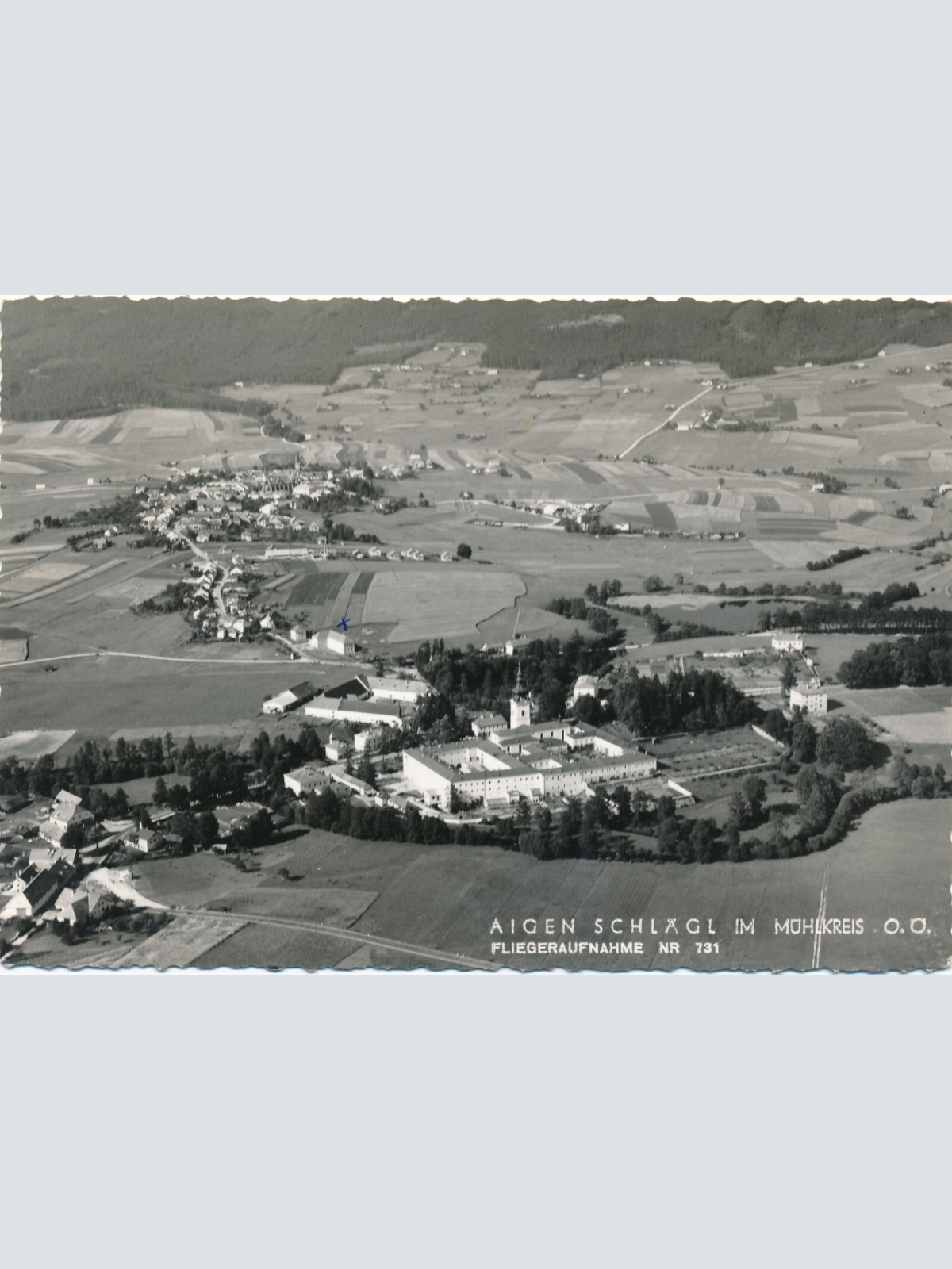 AK Aigen Schlägl Fliegeraufnahme Nr. 731 Oberösterreich Ansichtskarte (12957)