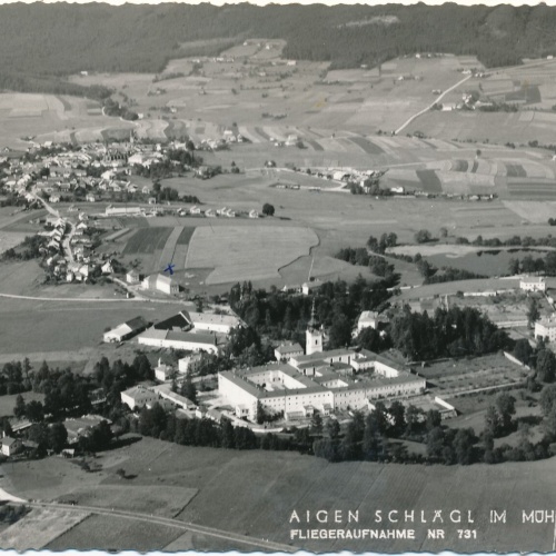 AK Aigen Schlägl Fliegeraufnahme Nr. 731 Oberösterreich Ansichtskarte (12957)