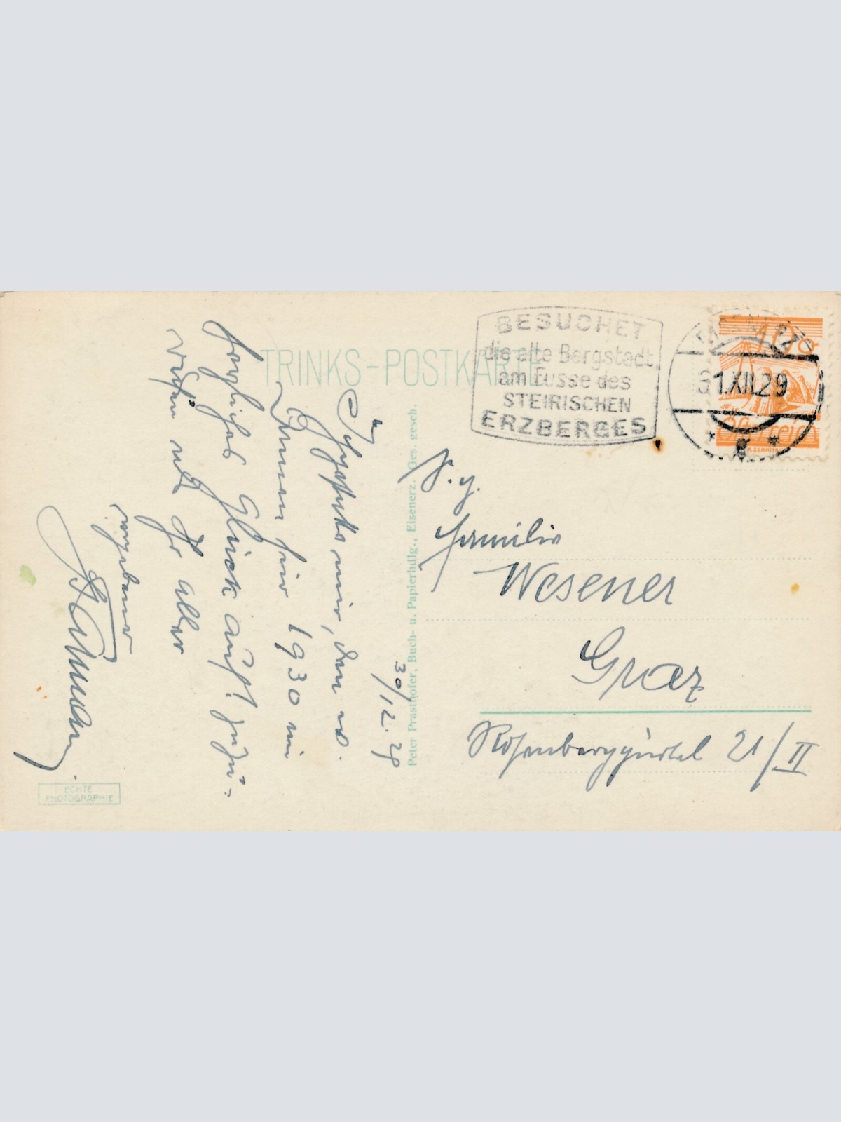 AK aus Eisenerz Steiermark Ansichtskarte (13481)
