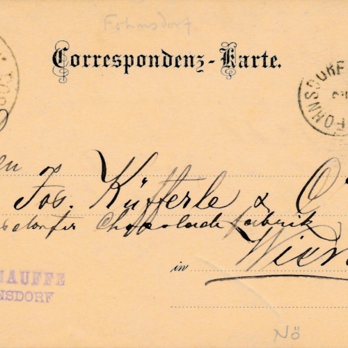 2 Kreuzer - Ganzsachen - Karte 1885 aus Fohnsdorf (13361)