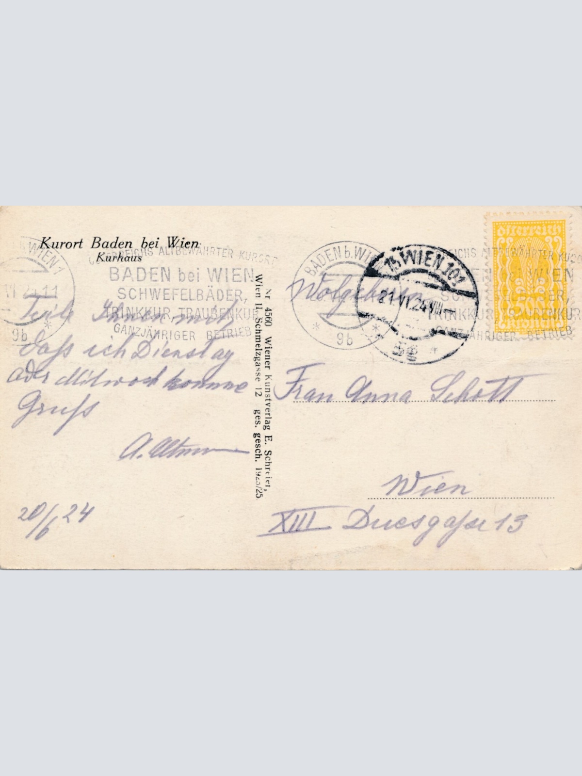 AK, Baden bei Wien, Niederösterreich (S3320)