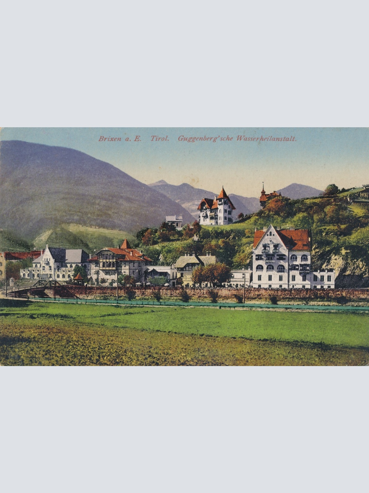 AK aus Brixen a . E. mit Wasserheilanstalt Italien Ansichtskarte (13289)