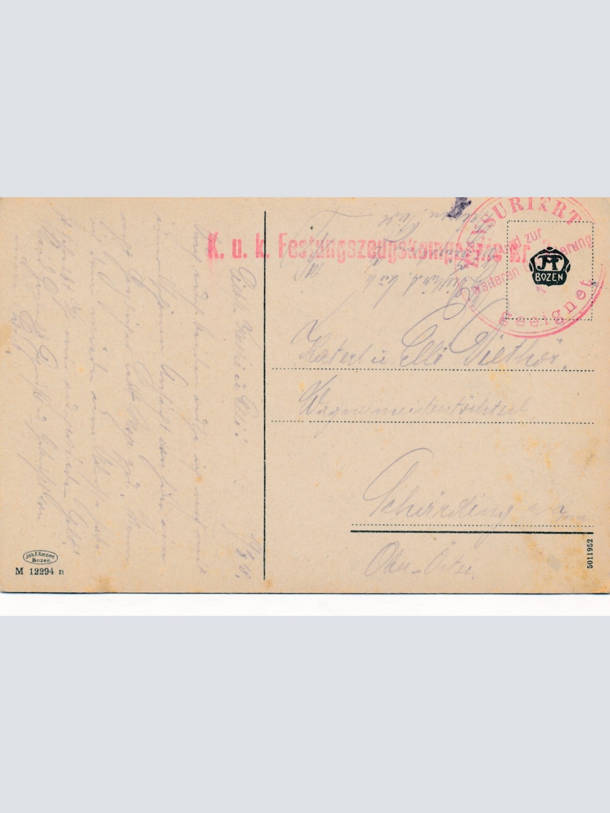 AK aus Brixen a . E. mit Wasserheilanstalt Italien Ansichtskarte (13289)