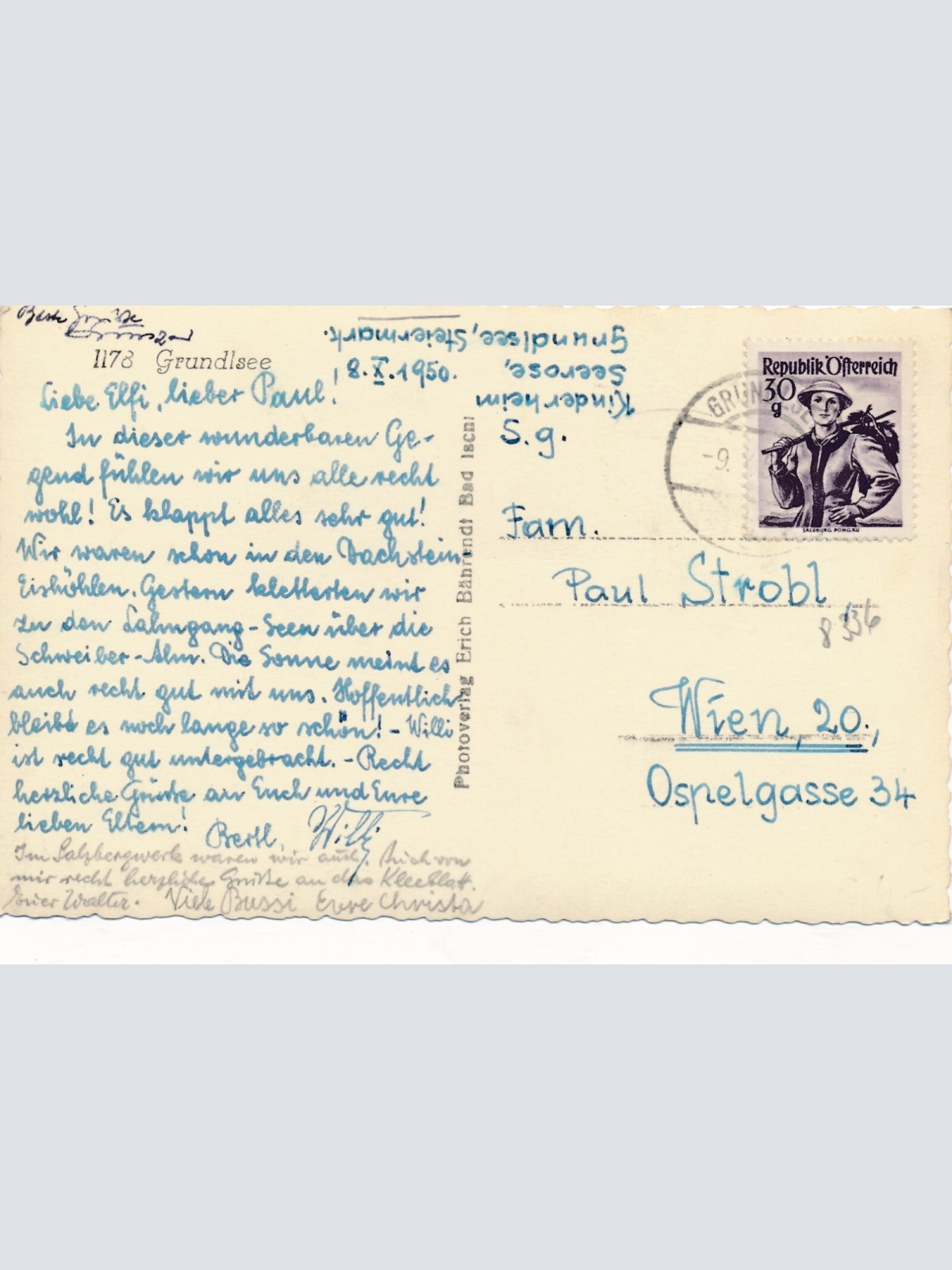 AK vom Grundlsee Steiermark Ansichtskarte (13277)