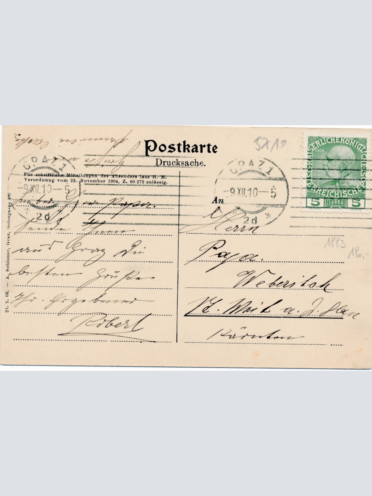 AK aus Graz Technische Hochschule Steiermark Ansichtskarte (13298)