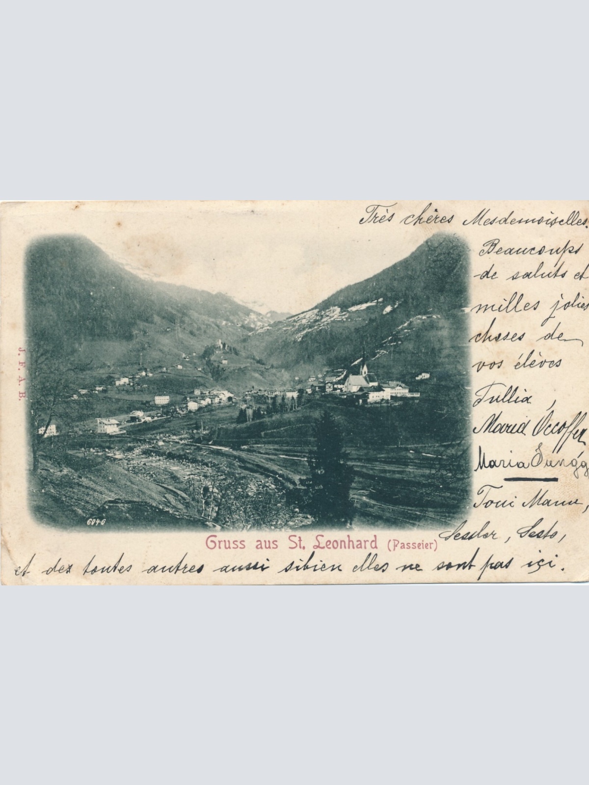 AK gruss aus St. Leonhard Italien Ansichtskarte (13330)