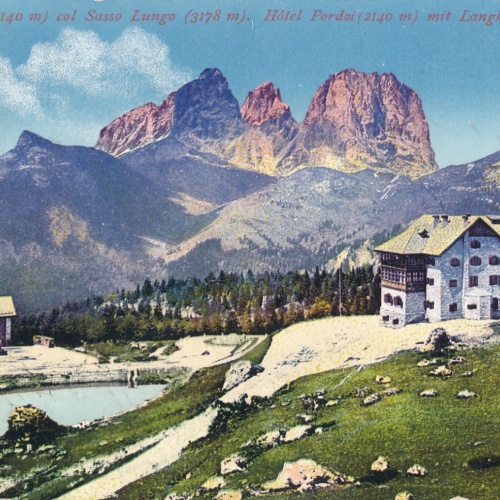 AK vom Hotel Pordoi col Sasso Lungo Italien Ansichtskarte (13328)