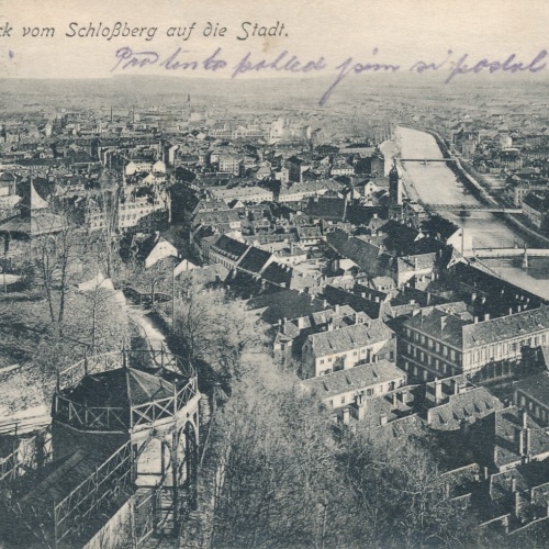 AK aus Graz Blick vom Schloßberg Steiermark Ansichtskarte (13299)