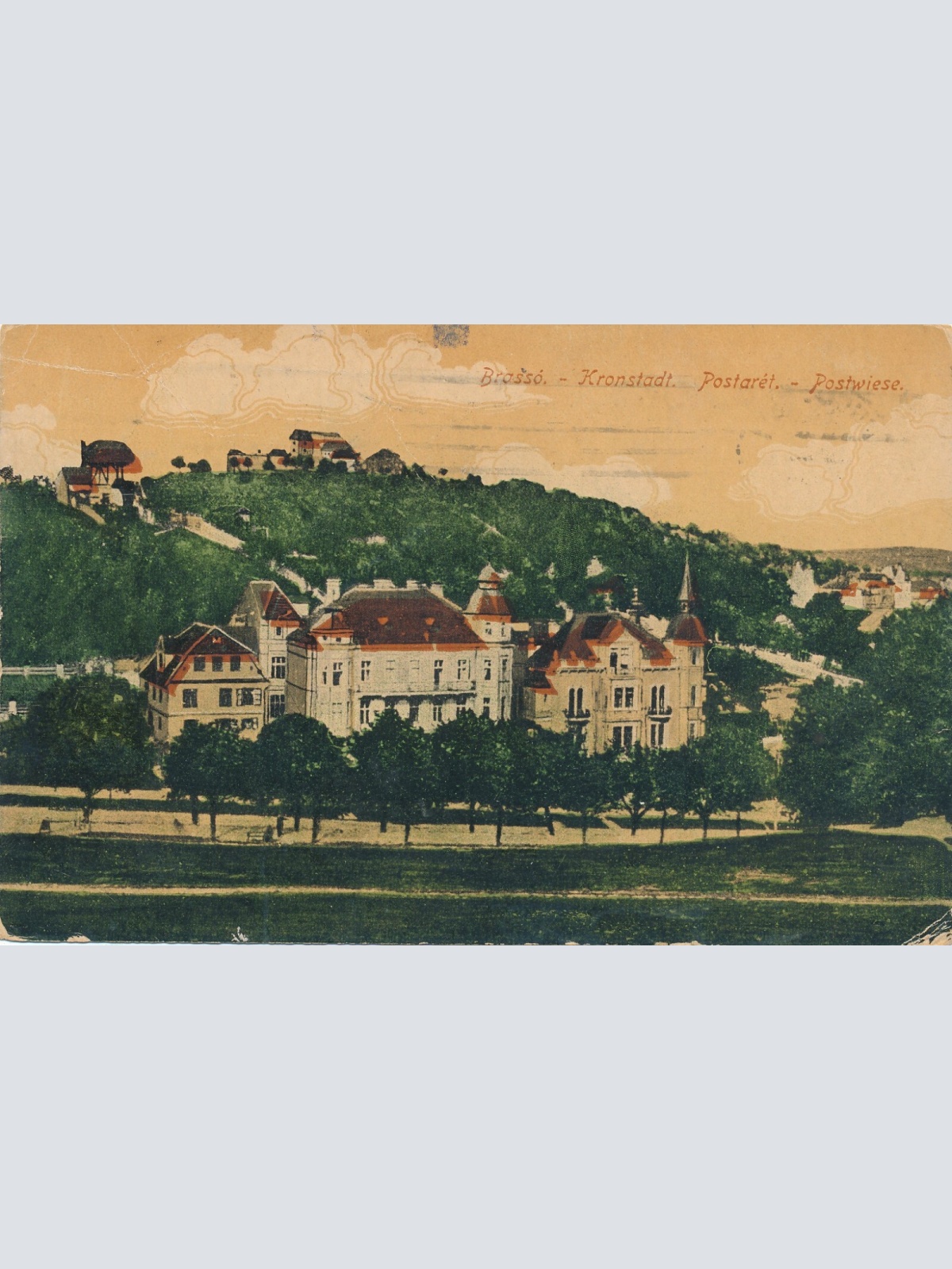AK aus Brasso - Kronstadt Postaret Postwiese Rumänien Ansichtskarte (13322)