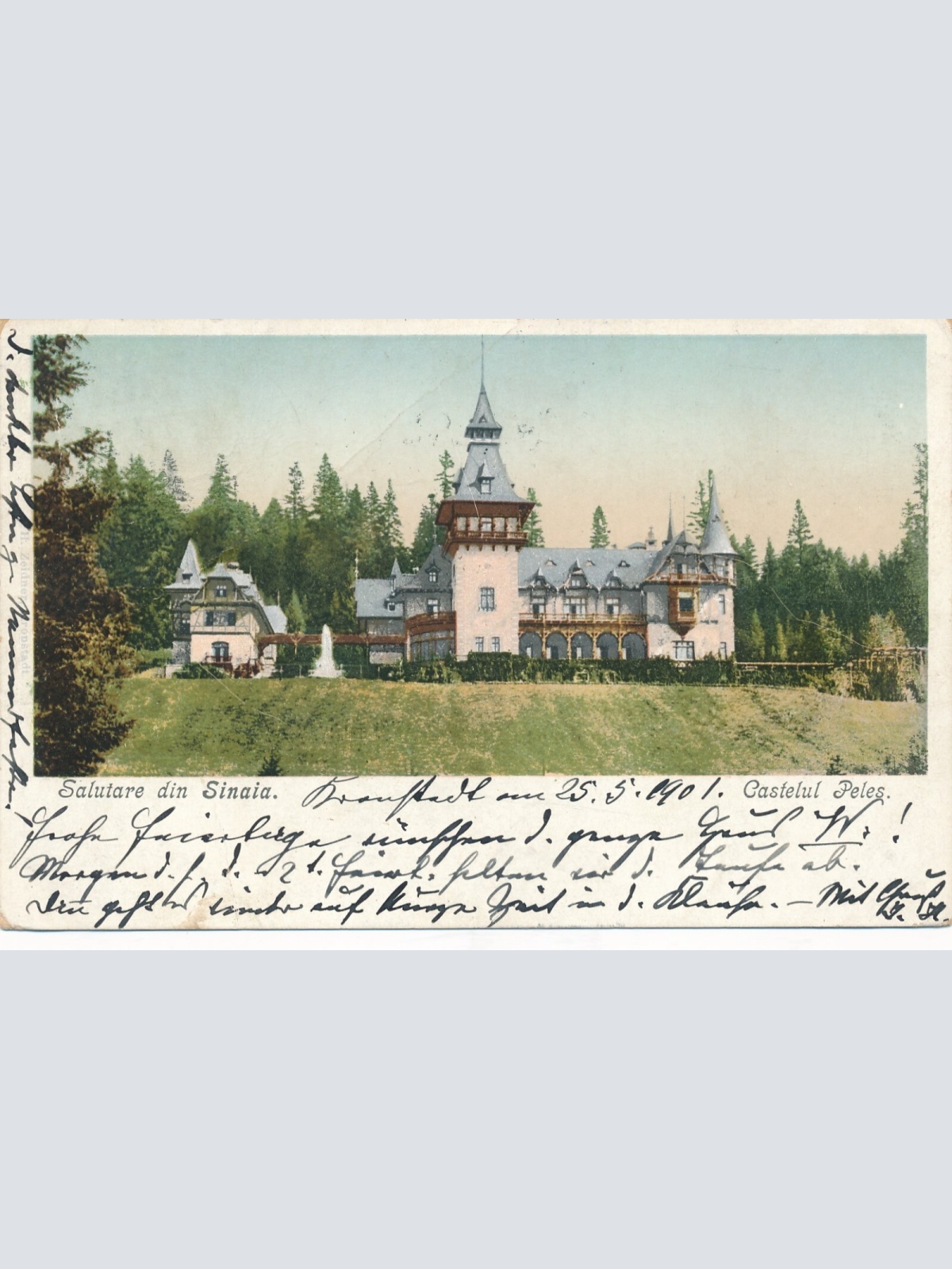 AK aus Salutare din Sinaia Castelul Peles Rumänien Ansichtskarte (13323)