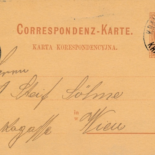 2 Kreuzer - Ganzsachen - Karte 1879 aus Krakau - Krakow Bahnhof (13549)