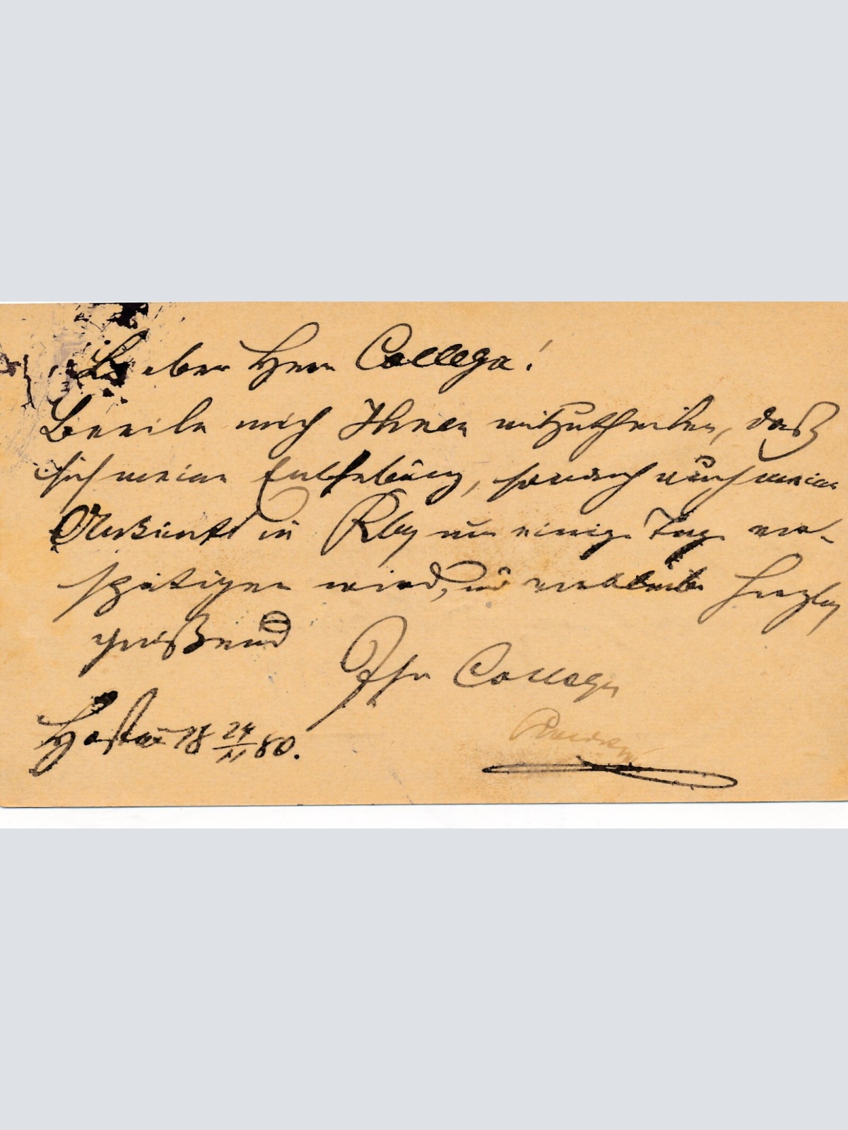 2 Kreuzer - Ganzsachen - Karte 1880 aus Hostau (13589)