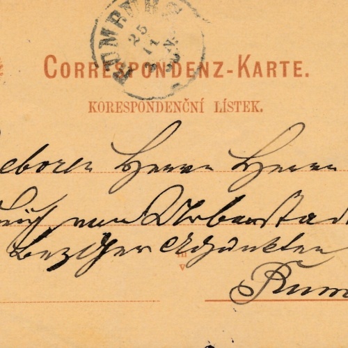 2 Kreuzer - Ganzsachen - Karte 1880 aus Hostau (13589)