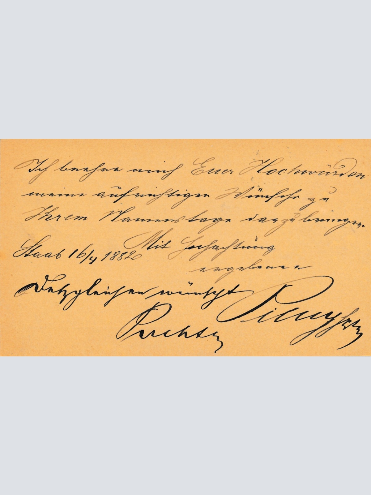 2 Kreuzer - Ganzsachen - Karte 1882 aus Staab (13565)