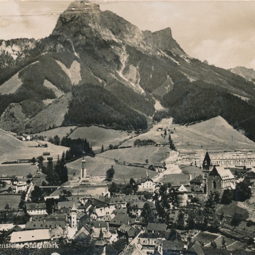 AK aus Eisenerz mit Pfaffenstein Steiermark Ansichtskarte (13737)