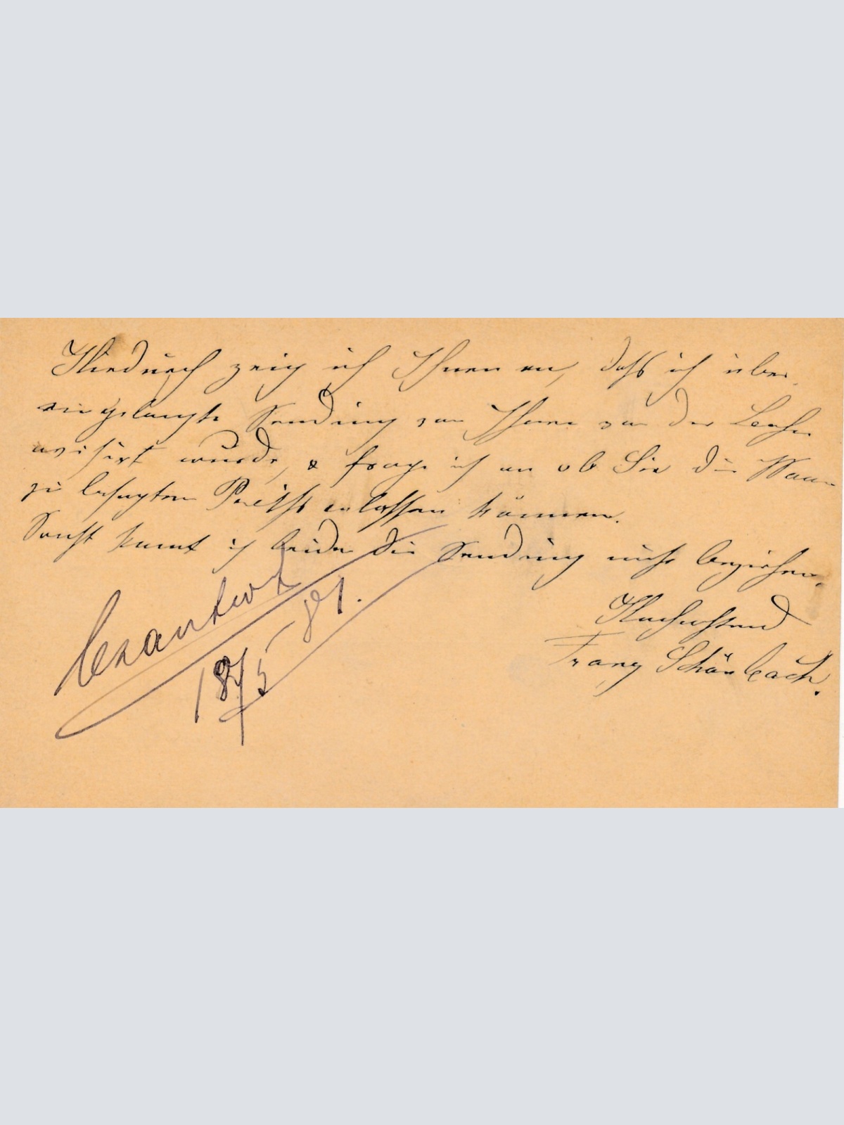 2 Kreuzer - Ganzsachen - Karte 1881 aus Eulau (13595)