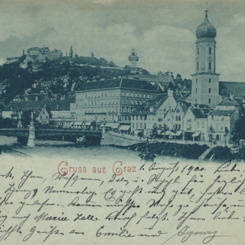 Mondschein Karte aus Graz Steiermark Ansichtskarte (13741)