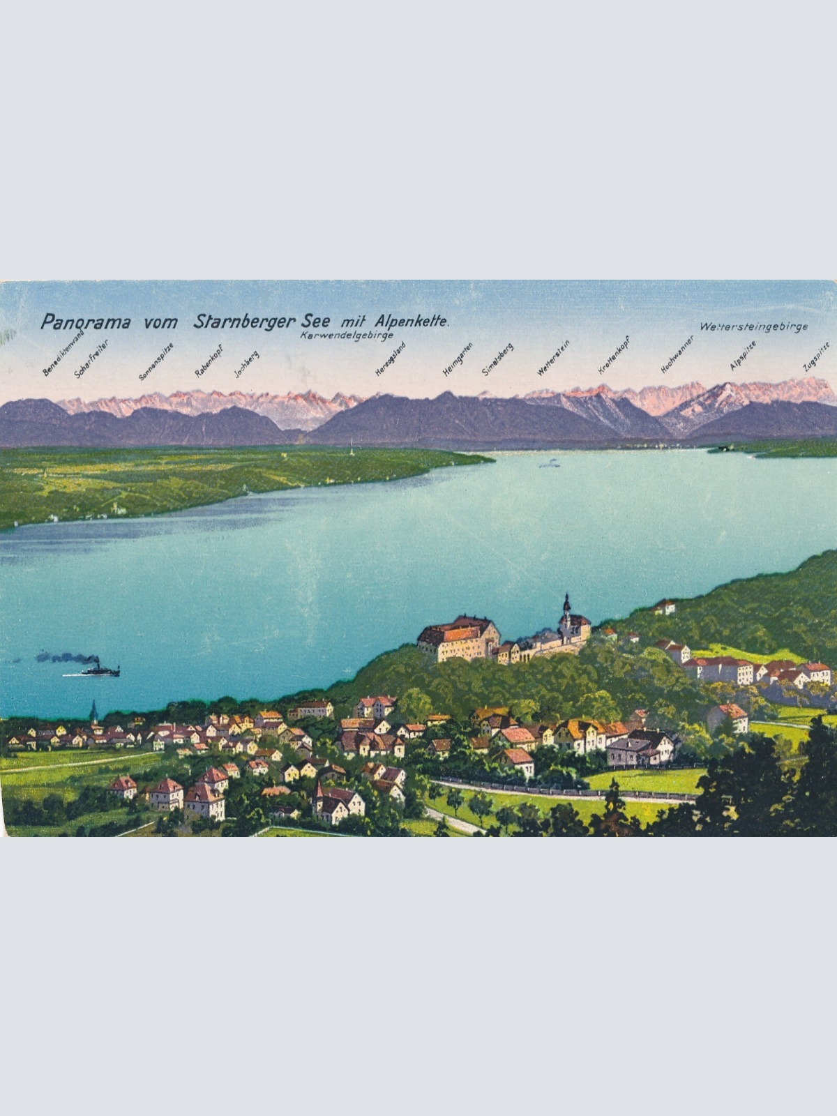 AK, Panorama vom Starnberger See, Bayern, Ansichtskarte (S3734)