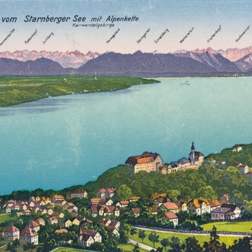 AK, Panorama vom Starnberger See, Bayern, Ansichtskarte (S3734)