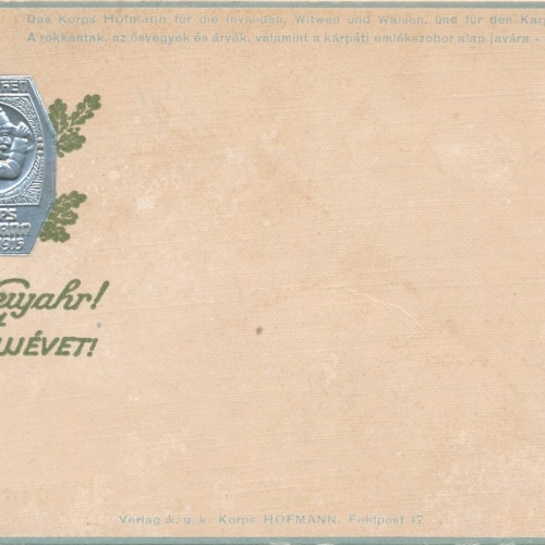 Präge-Karte, Heil Neujahr 1917 Boldog Ujevet, Ansichtskarte (S3671)