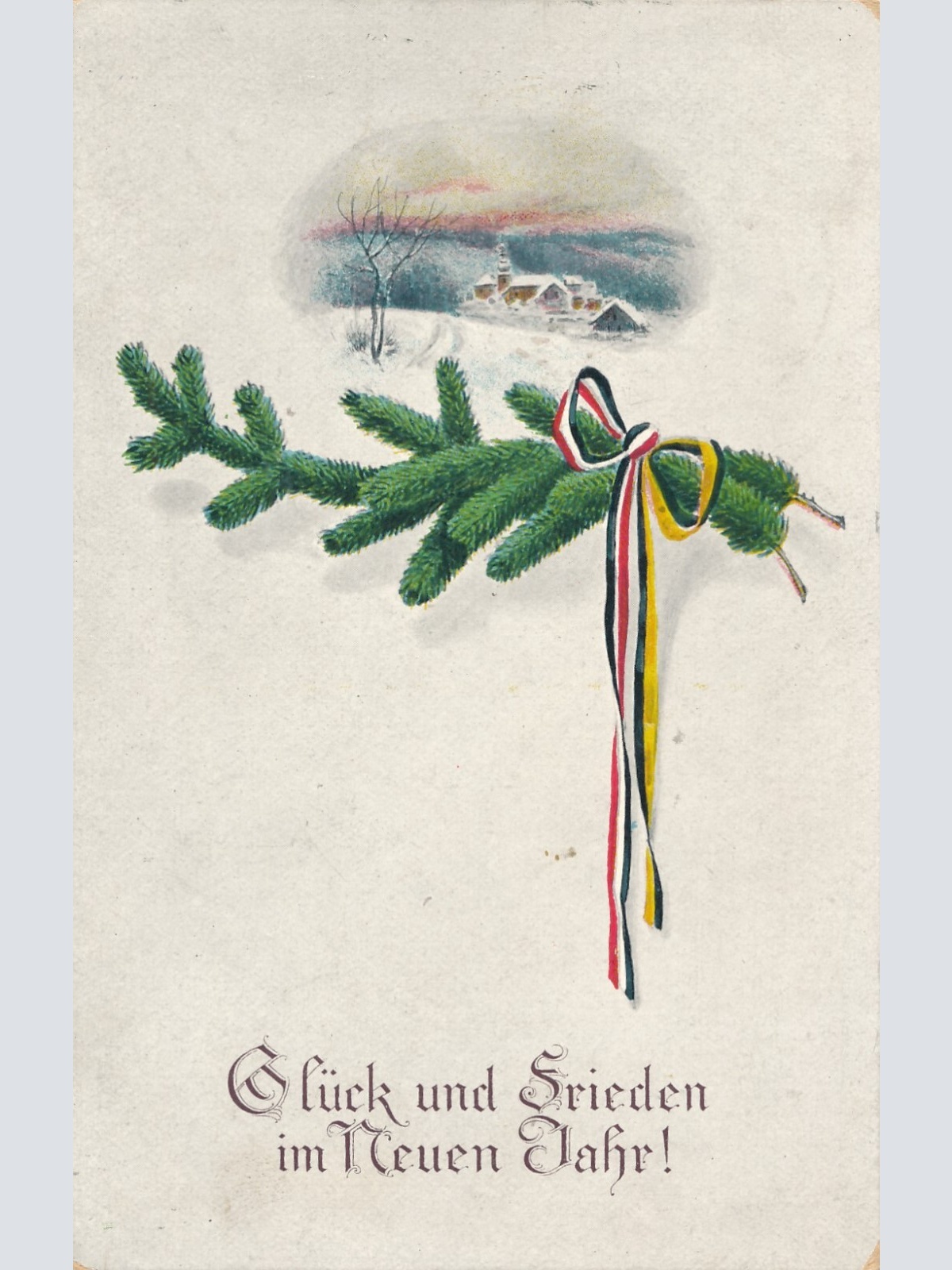 AK, Glück und Frieden im Neuen Jahr, Ansichtskarte (S3662)