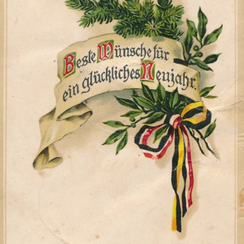 AK, Beste Wünsche für ein glückliches Neujahr, Ansichtskarte (S3663)