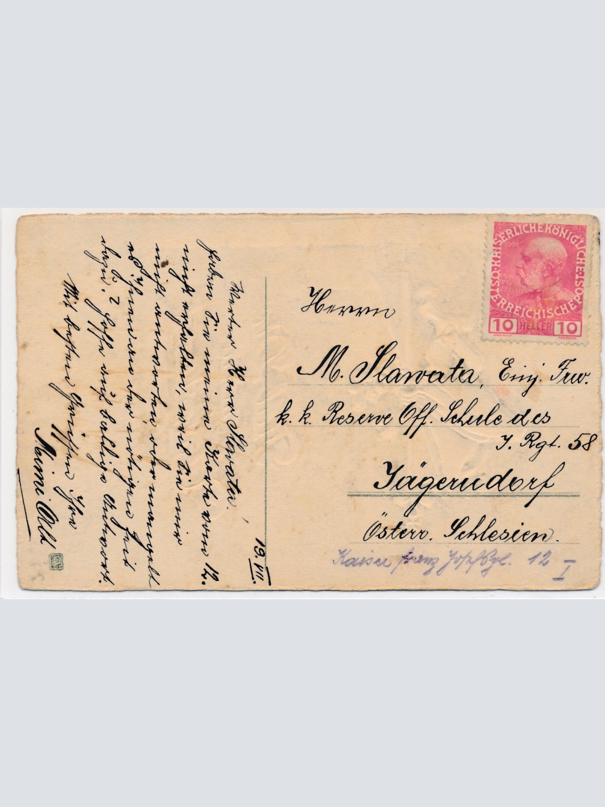 Präge-Karte, Heil dir mein Vaterland, Vogel, Flagge, Ansichtskarte (S3690)