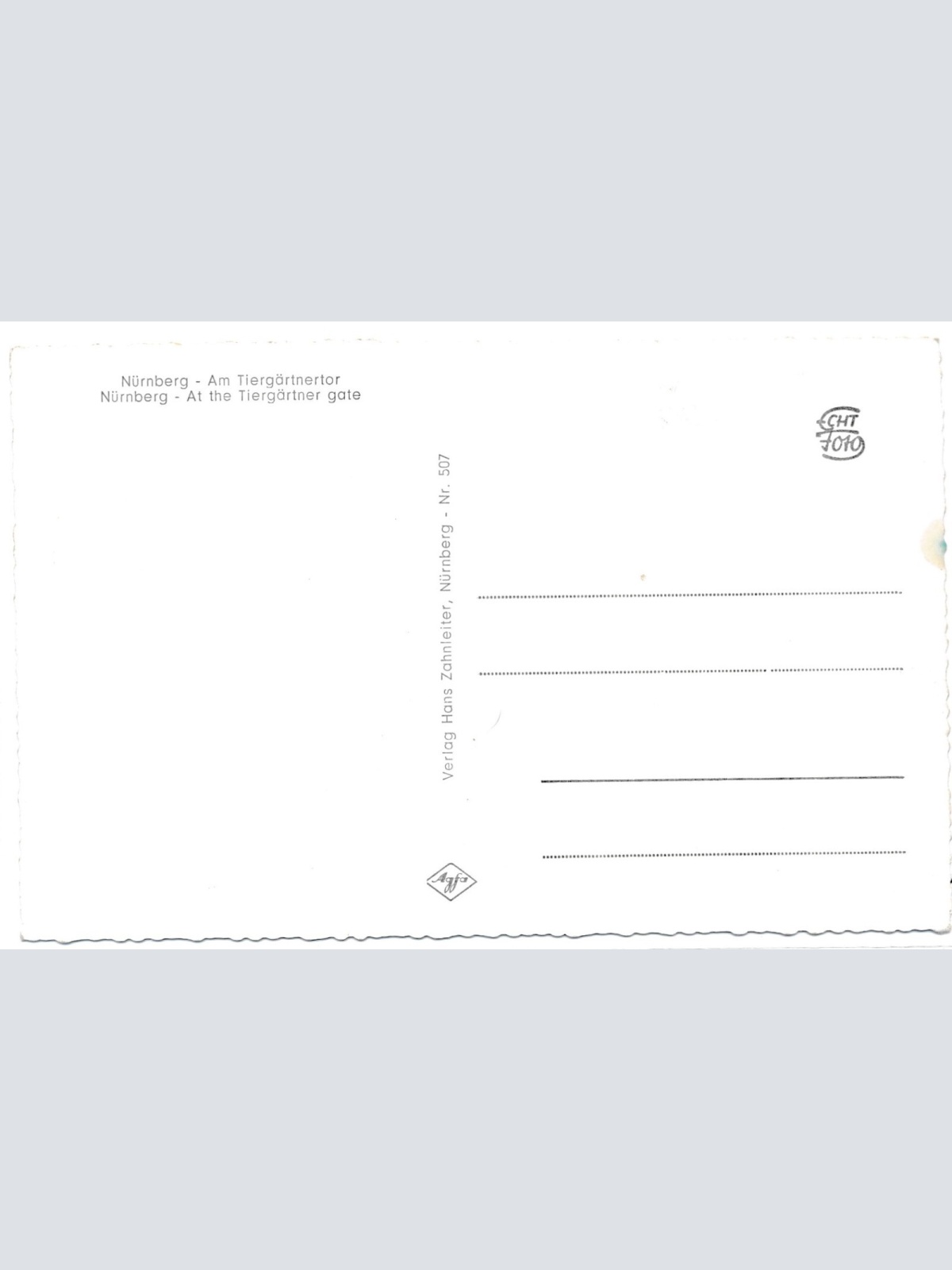 AK, Nürnberg, Bayern, Am Tiergärtnertor (S3560)