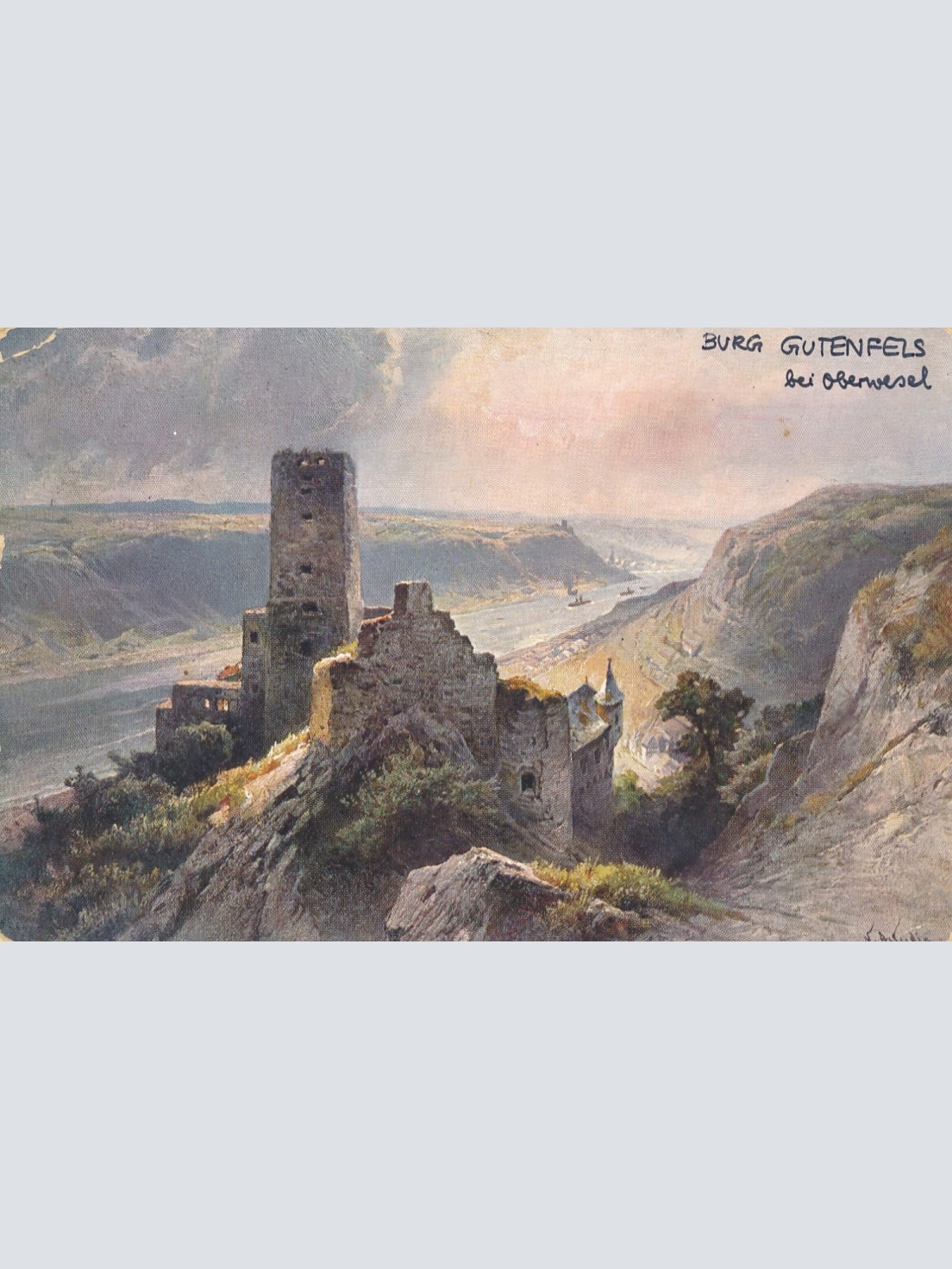 AK, Kaub, Rheinland-Pfalz, Ansichtskarte (S3772)