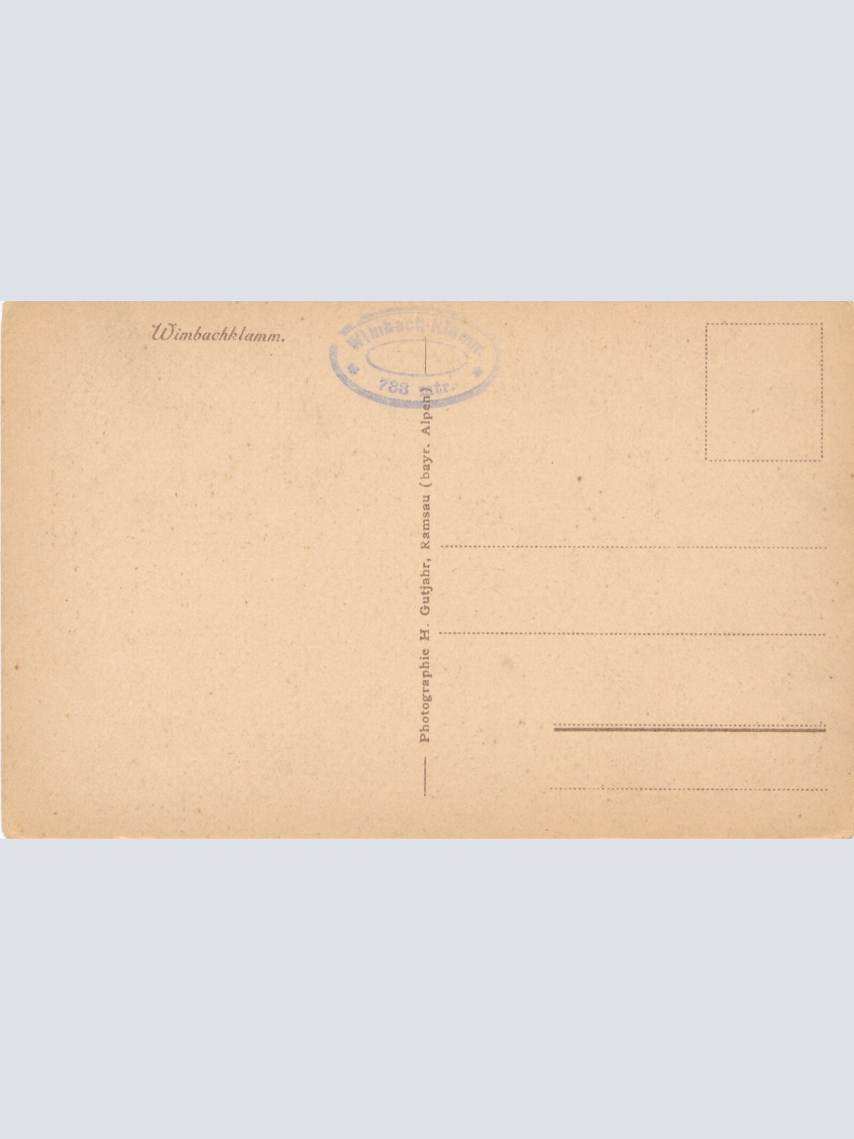 AK, Ramsau bei Berchtesgaden, Wimbachklamm, Bayern, Ansichtskarte (S3806)