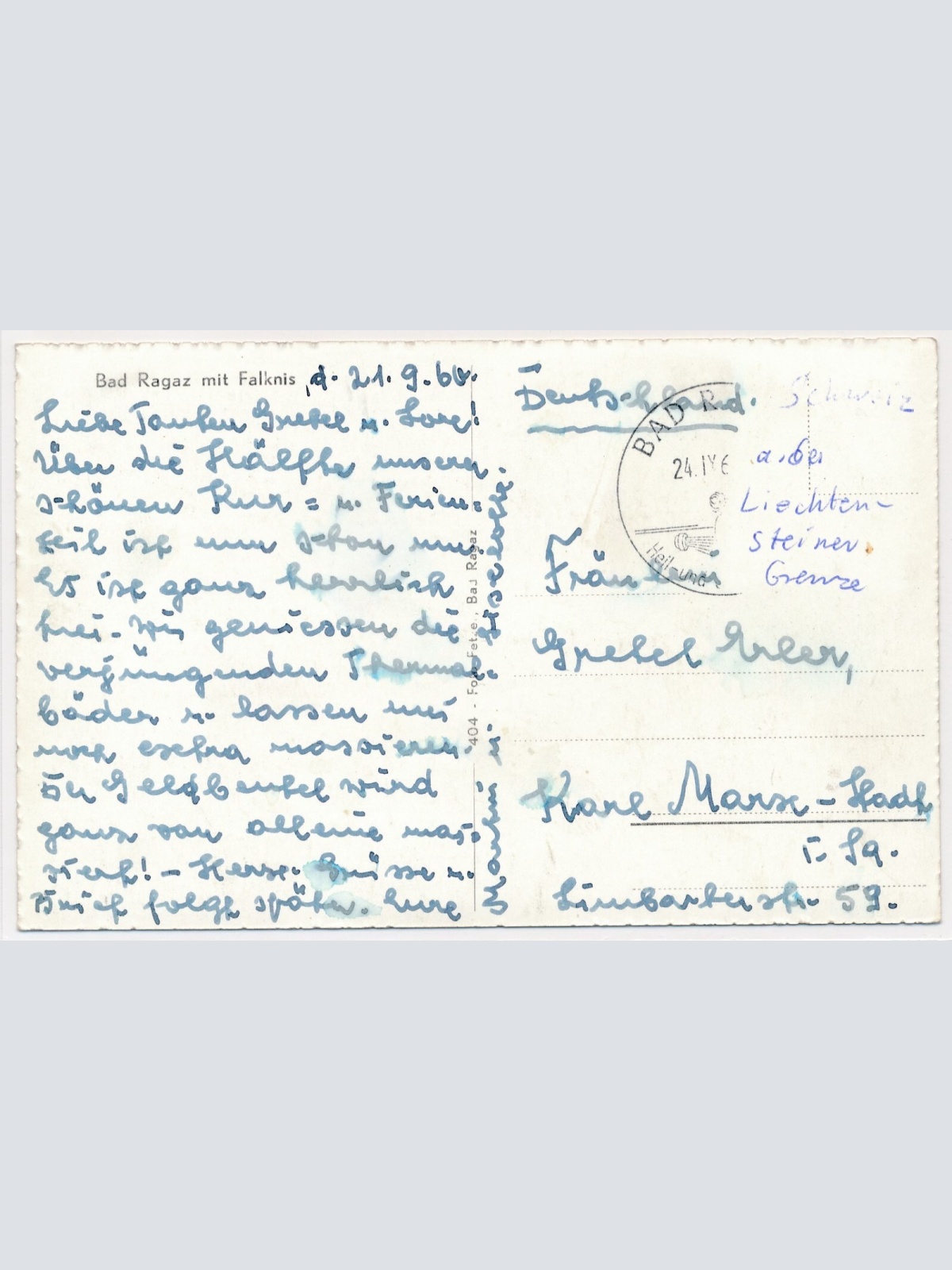 AK, Bad Ragaz, Schweiz, Ansichtskarte (S3810)