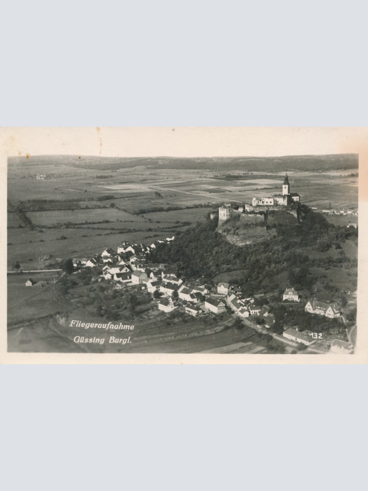 AK, Fliegeraufnahme, Güssing, Burgenland, Ansichtskarte (S3870)