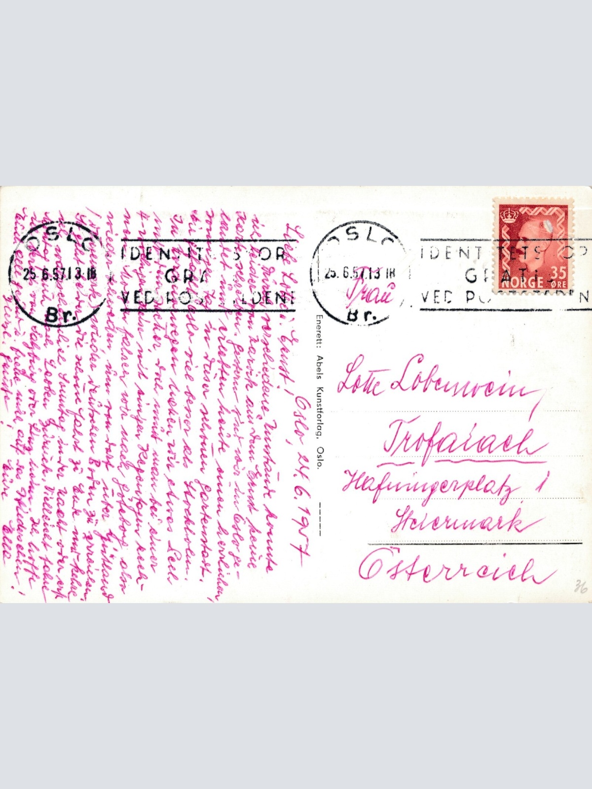 AK, Oslo, Norwegen, Ansichtskarte (S3894)