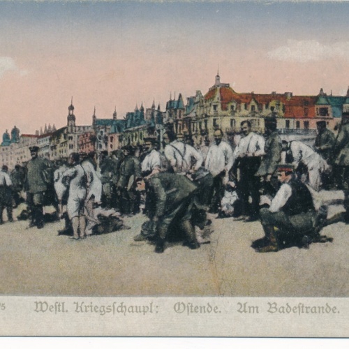 AK Ostende am Badestrande Ansichtskarte (13787)