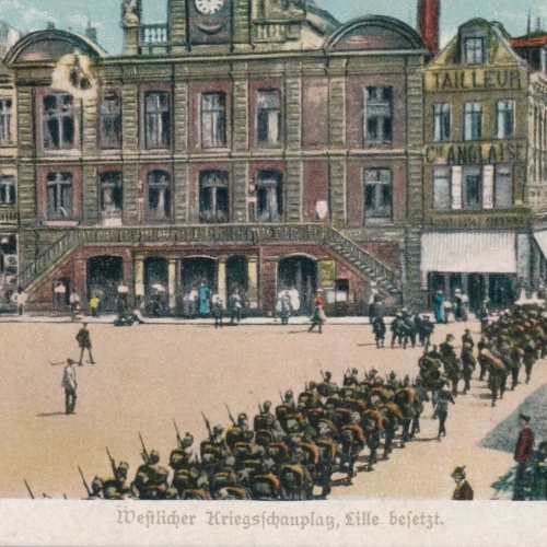 AK Kriegsschauplatz Lille besetzt Ansichtskarte (13790)