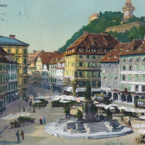 AK aus Graz Hauptplatz Steiermark Ansichtskarte (13866)
