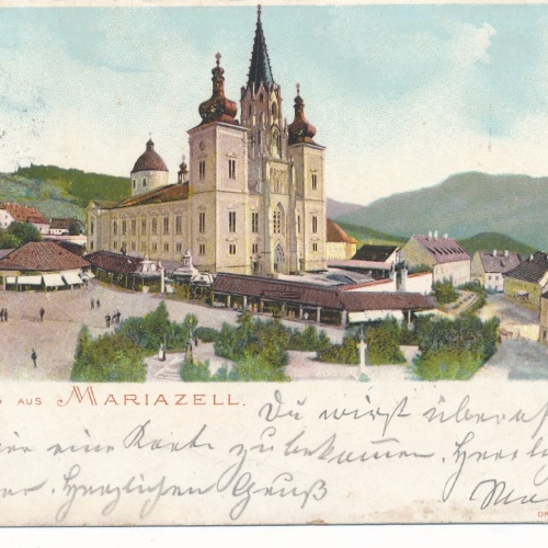 AK Gruss aus Mariazell Steiermark Ansichtskarte (13874)