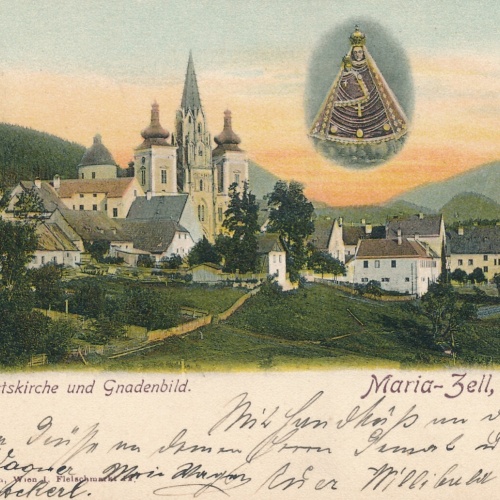 AK aus Mariazell Wallfahrtskirche und Gnadenb. Steiermark Ansichtskarte (13879)