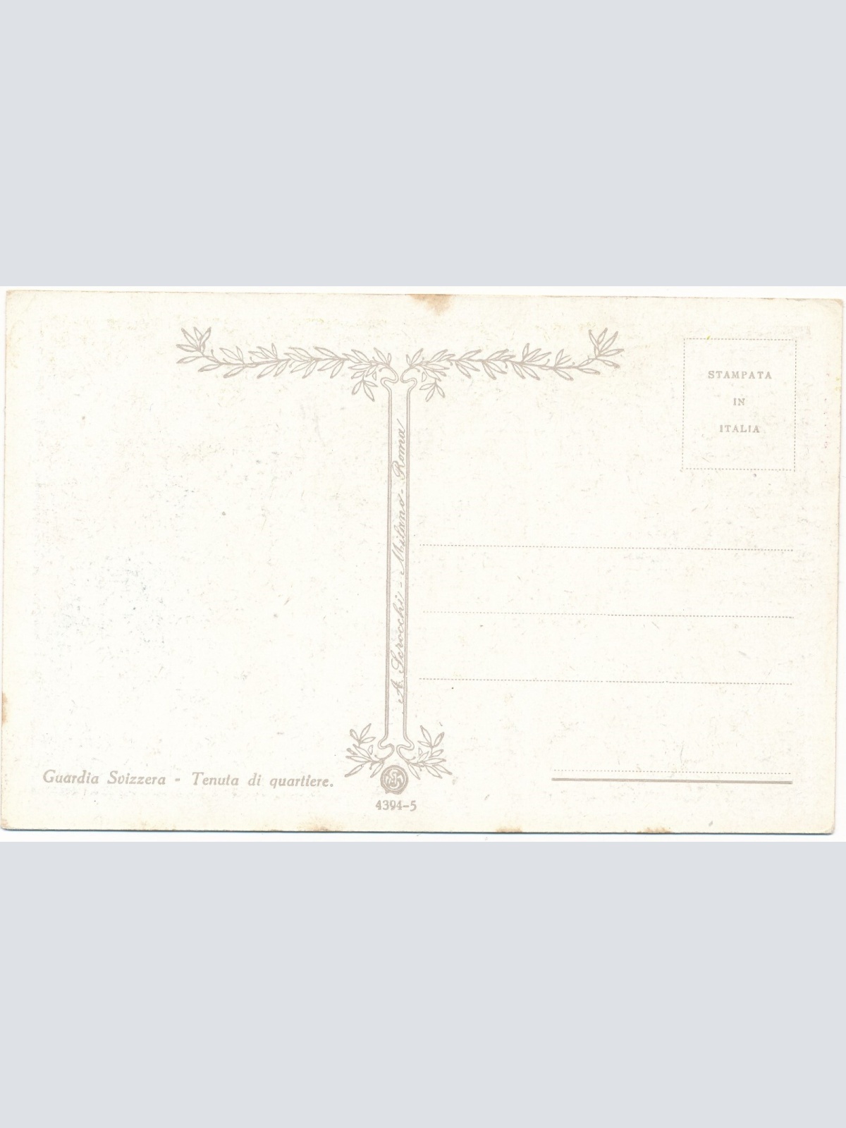 AK, Guardia Svizzera - Tenuta di quartiere, Ansichtskarte (S4141)