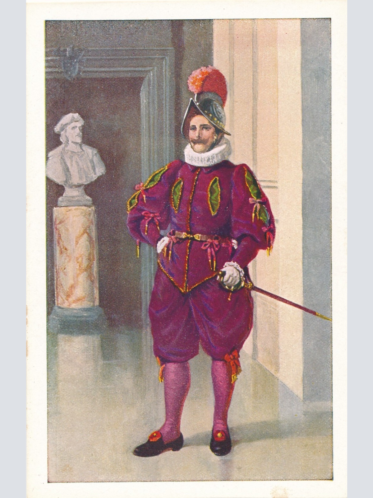 AK, Ufficiale Guardie Svizzere - Tenuta di mezza gala, Ansichtskarte (S4142)