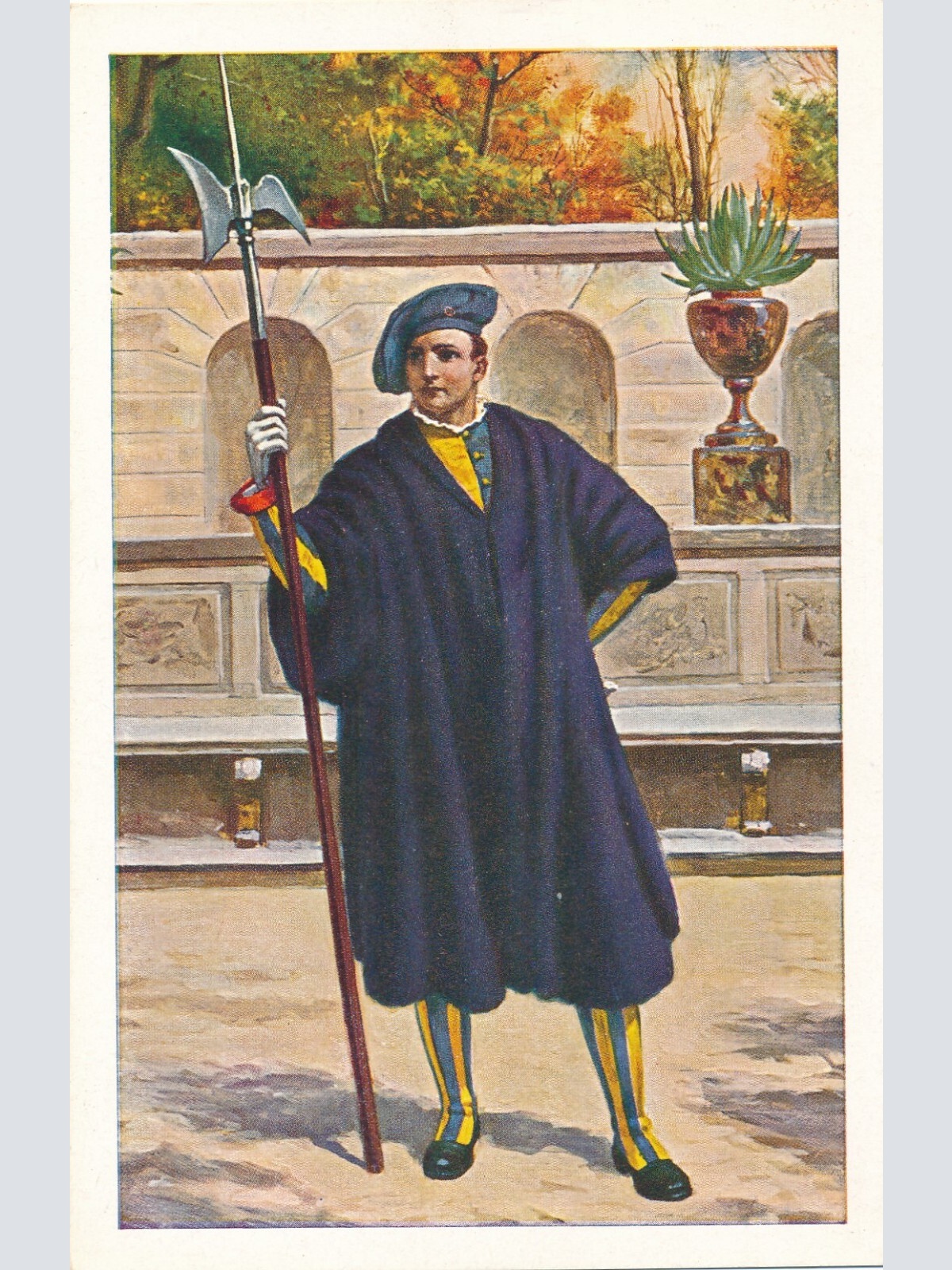 AK, Guardia Svizzera in tenuta giornaliera, Ansichtskarte (S4144)