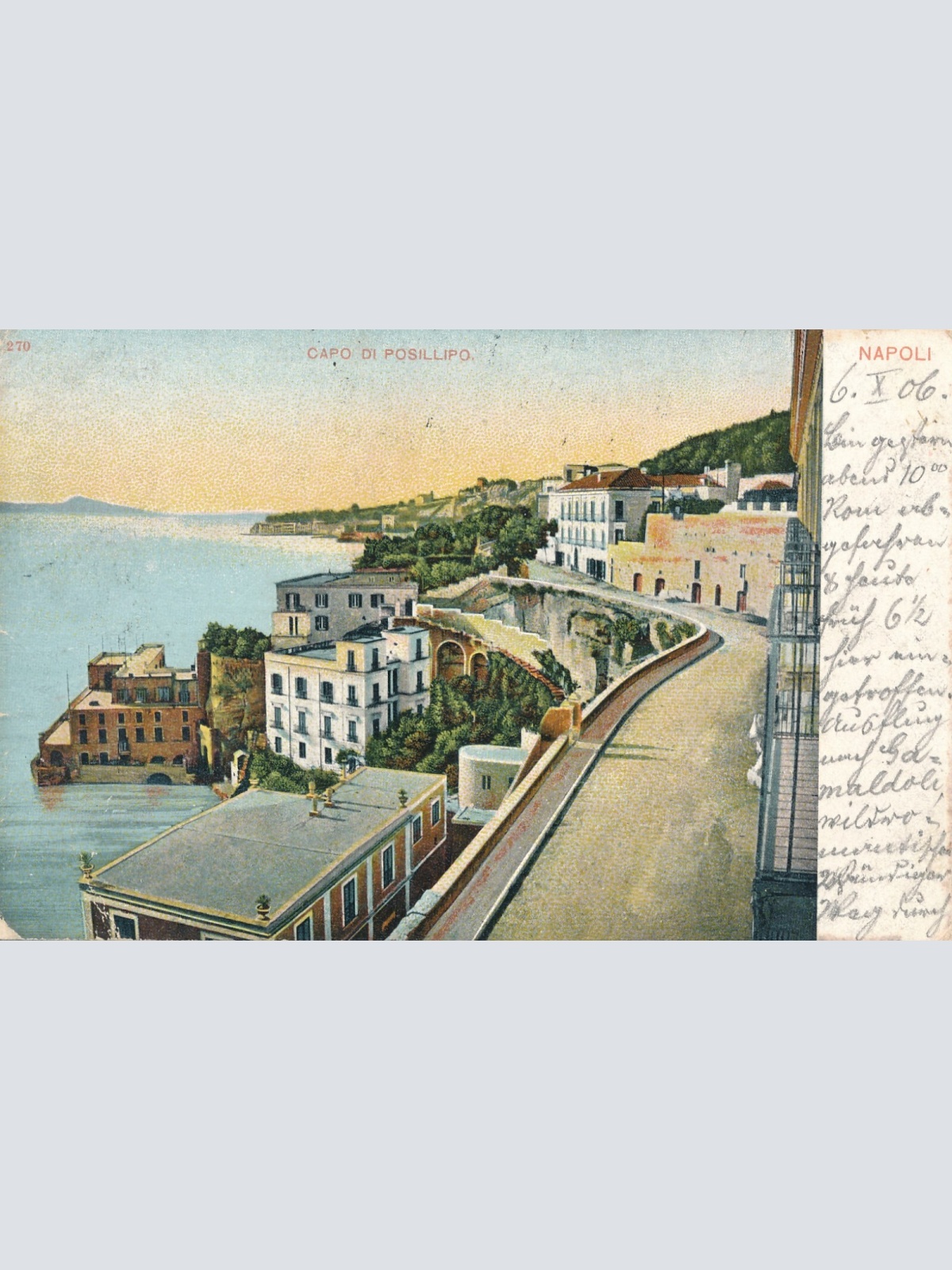 AK, Napoli, Capo di Posillipo, Italien, Ansichtskarte (S4156)